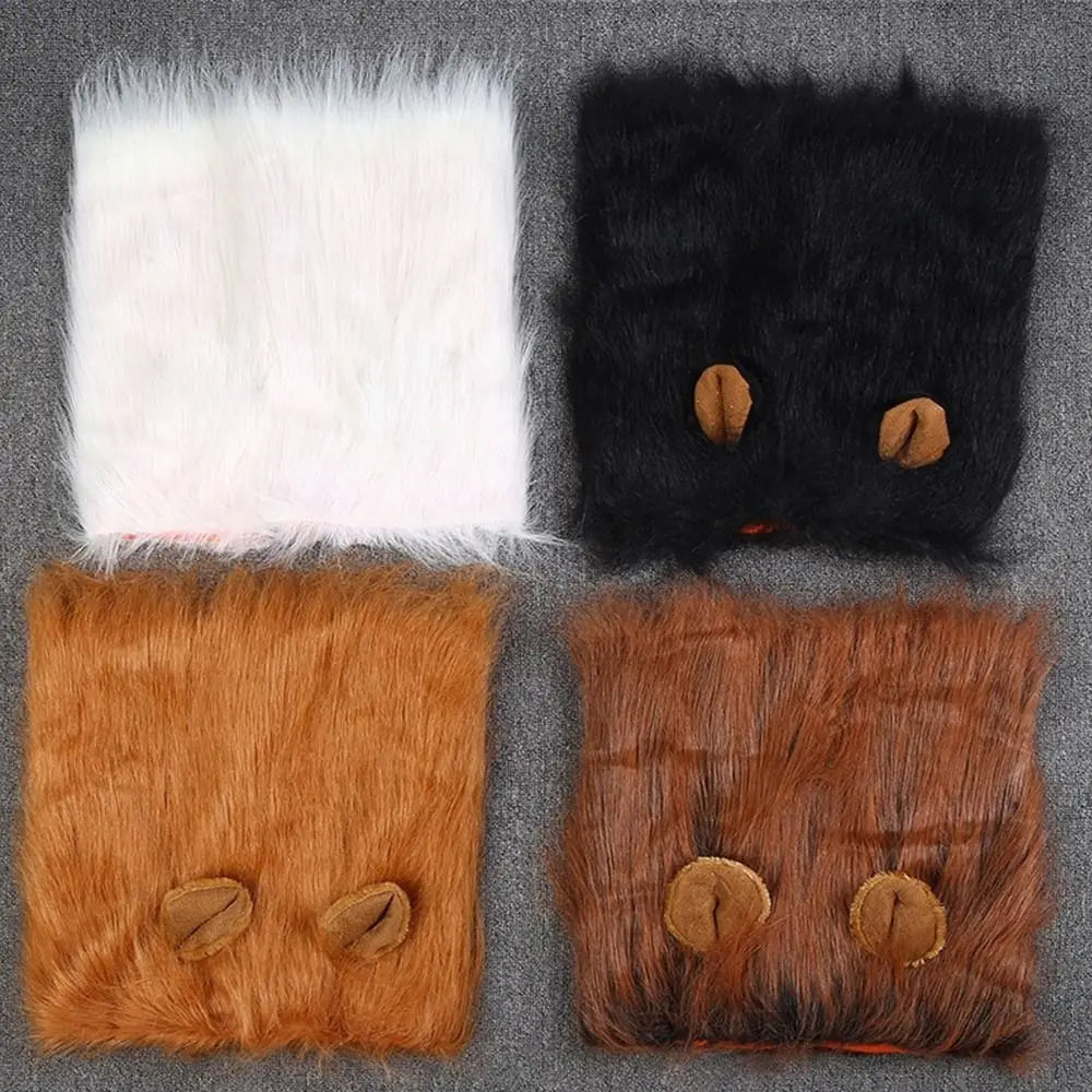 Lion Modelling Wig Cap Hat Pet Costume Pet Cosplay Outfits Winter Autumn Pet Hat Xmas Party Decor with Ear Pet Accessories