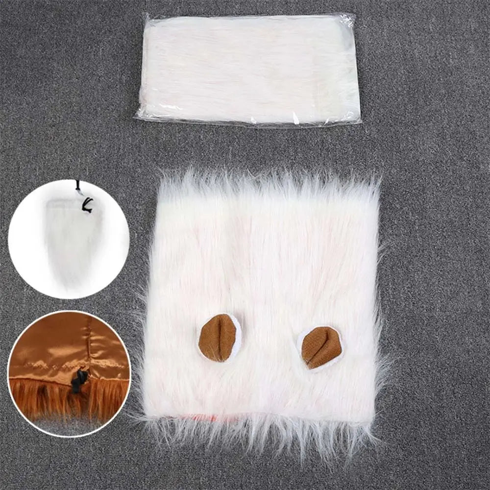 Lion Modelling Wig Cap Hat Pet Costume Pet Cosplay Outfits Winter Autumn Pet Hat Xmas Party Decor with Ear Pet Accessories