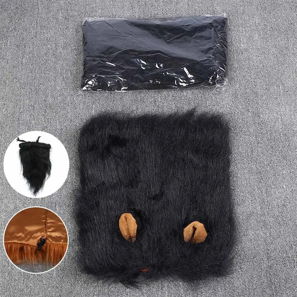 Lion Modelling Wig Cap Hat Pet Costume Pet Cosplay Outfits Winter Autumn Pet Hat Xmas Party Decor with Ear Pet Accessories